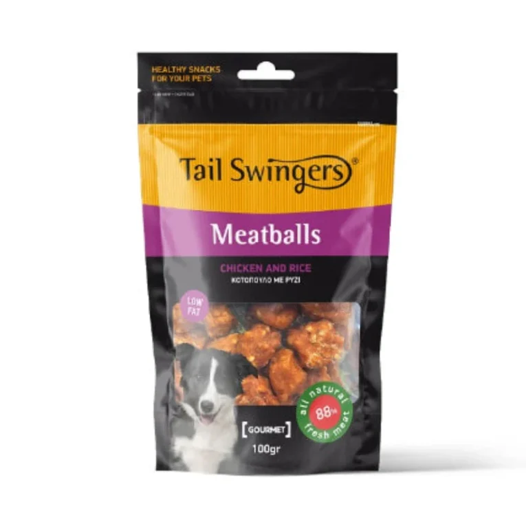 Tail swingers meatballs chicken and rice